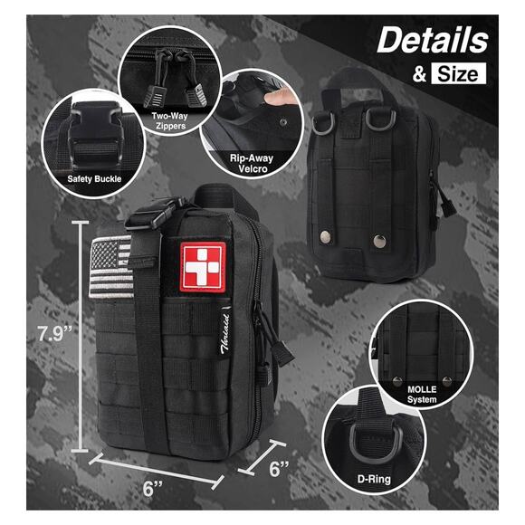 60pcs Tactical Survival First Aid Kit - Picture 4 of 5